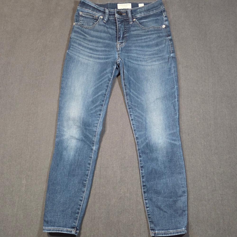 Lucky Brand Ava Jeans Womens 2/26 Blue Mid Rise Crop Skinny Denim